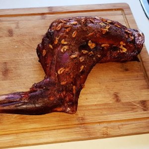 Venison ham in beer