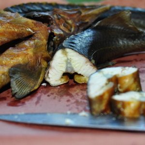 Smoked sturgeon
