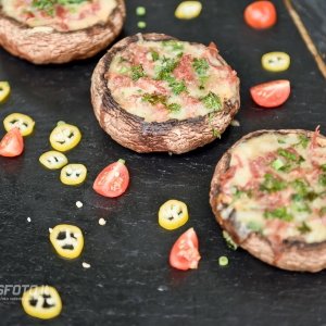 Portobello mushrooms with cheese
